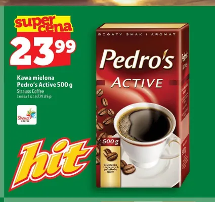 Kawa mielona Pedro's Active promocja w TOPAZ