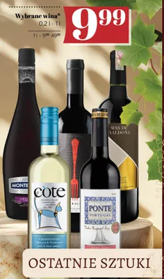 Wino białe półsłodkie Côte Chardonnay Muscat & Traminer promocja w POLOmarket