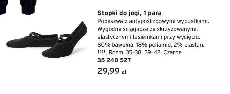 Stopki do jogi Tchibo czarne promocja w Tchibo