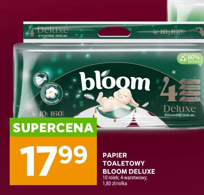 Papier toaletowy Bloom Deluxe 4-warstwowy 10-pak promocja w Stokrotka