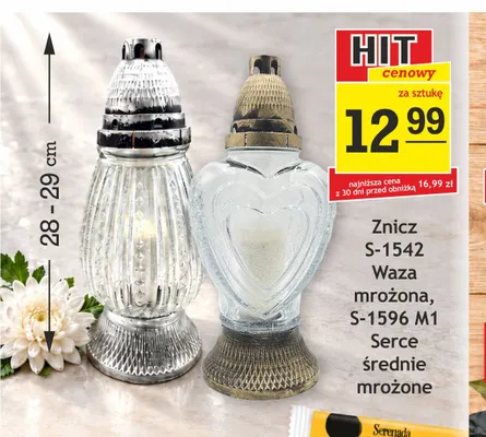 Znicz S-1596 M1 Serce średnie mrożone promocja w Gram Market