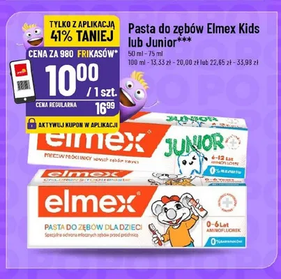 Pasta do zębów Elmex Kids promocja w POLOmarket