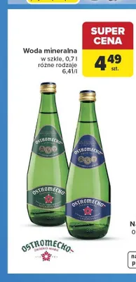 Woda mineralna Ostromecko w szkle 0,7 l promocja w Carrefour