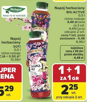 Napój herbaciany różne rodzaje promocja w Carrefour Market