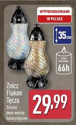Znicz flakon Tęcza promocja w Aldi