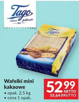 Wafelki mini kakaowe Tago promocja w Makro