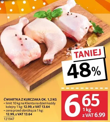 Ćwiartka z kurczaka ok. 1,2kg promocja w Selgros
