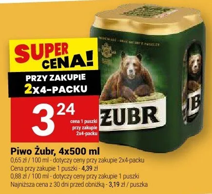 Piwo Żubr promocja w Twój Market