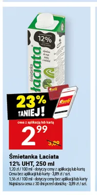 Śmietanka Łaciata UHT 12% promocja w Twój Market