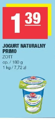 Jogurt naturalny Primo promocja w SPAR