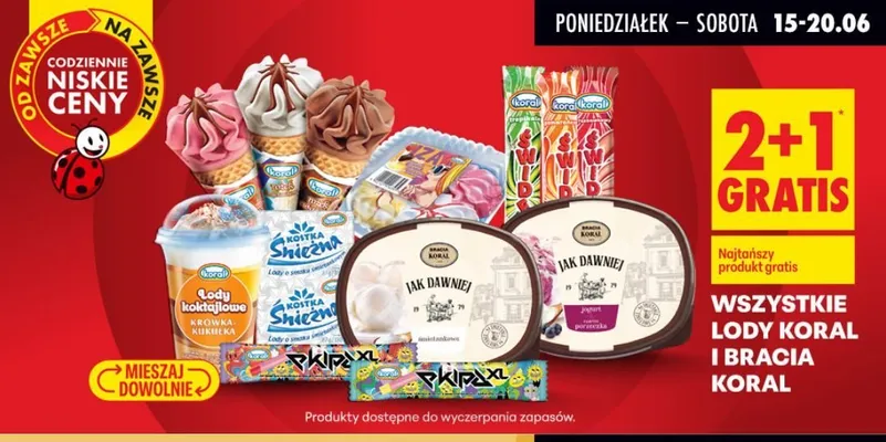 Lody Jak Dawniej czarna porzeczka promocja w Biedronka