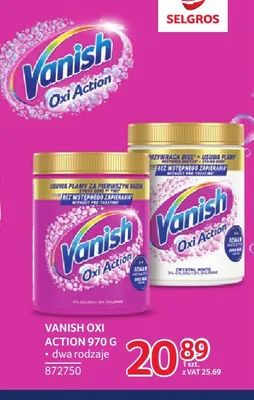 Odplamiacz Vanish Oxi Action promocja w Selgros