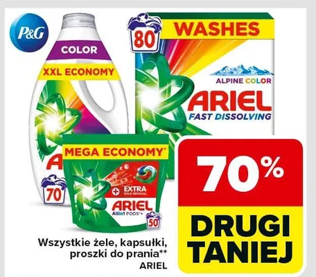 Wszystkie żele, kapsułki, proszki do prania Ariel promocja w Carrefour Market