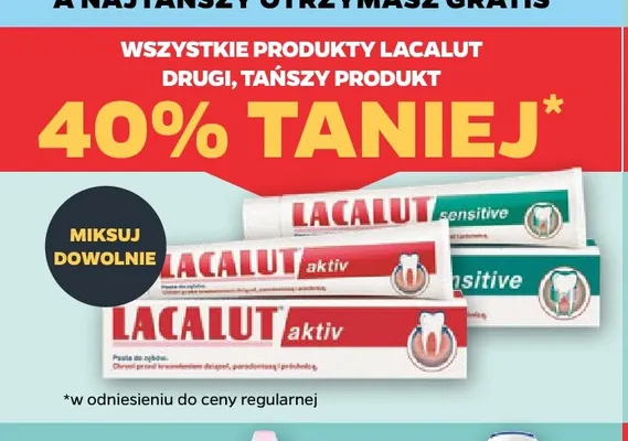 Pasta do zębów Lacalut aktiv promocja w Netto