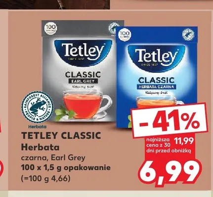Herbata czarna Tetley Classic promocja w Kaufland