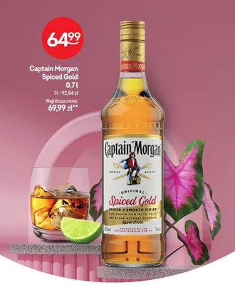 Rum Captain Morgan Spiced Gold promocja w Żabka