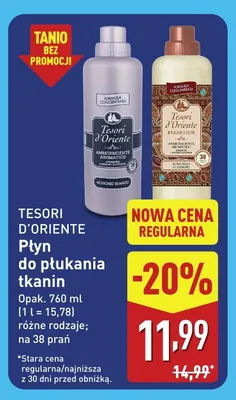 Płyn do płukania tkanin Muschio Bianco Tesori d'Oriente promocja w Aldi