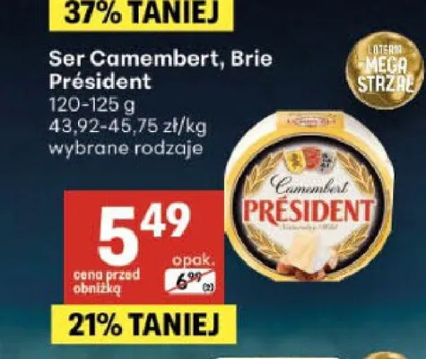 Ser Camembert Président promocja w Delikatesy Centrum
