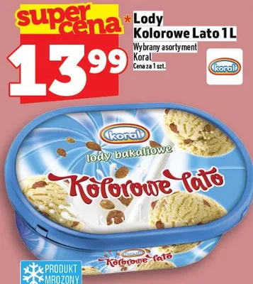 Lody kolorowe lato 1l promocja w TOPAZ
