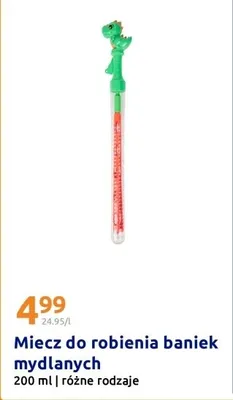 Miecz do robienia baniek mydlanych promocja w Action