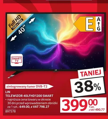 Telewizor Lin 40" Smart promocja w Selgros