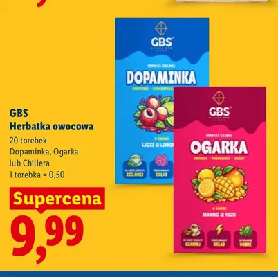Herbatka owocowa Ogarka GBS promocja w Lidl
