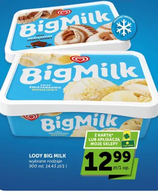Lody Big Milk śmietankowo waniliowy promocja w Groszek