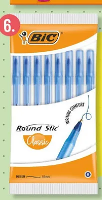 Długopis niebieski BIC Round Stic Classic 8-pak promocja w POLOmarket
