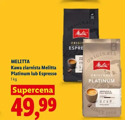 Kawa ziarnista Melitta Espresso promocja w Lidl