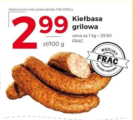 Kiełbasa grillowa FRAC promocja w Frac