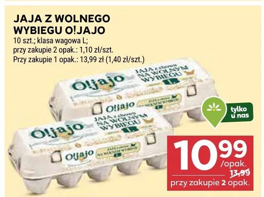 Jaja z wolnego wybiegu promocja w Stokrotka