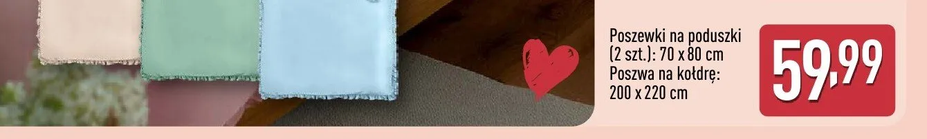 Pościel z satyny poliestrowej - 200 x 220 cm + 2x 70x80 cm promocja w Aldi