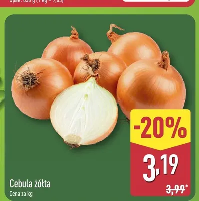 Cebula żółta promocja w Aldi