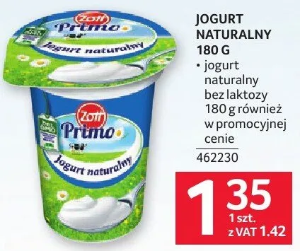 Jogurt naturalny 180 g promocja w Selgros