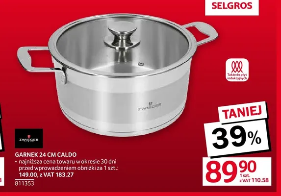 Garnek 24 cm Caldo Zwieger promocja w Selgros