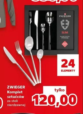 Komplet sztućców ze stali nierdzewnej Slim Zwieger promocja w Kaufland