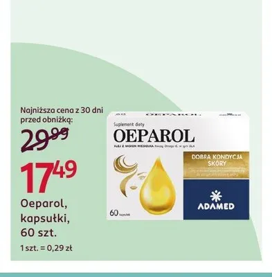Kapsułki Oeparol Dobra Kondycja Skóry promocja w Rossmann