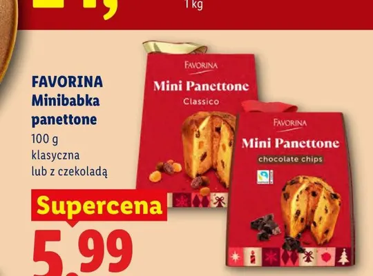 Minibabka panettone klasyczna Favorina promocja w Lidl
