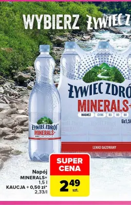 Napój Minerals+ Żywiec Zdrój promocja w Carrefour