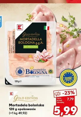 Mortadela bolońska K-Gold Edition promocja w Kaufland