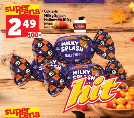 Cukierki Milky Splash Halloween Roshen promocja w TOPAZ
