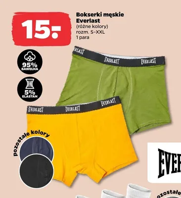 Bokserki męskie Everlast promocja w Netto