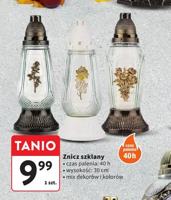 Znicz szklany promocja w Intermarche