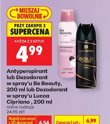 Antyperspirant lub dezodorant w spray'u 200 ml, różne rodzaje promocja w Biedronka