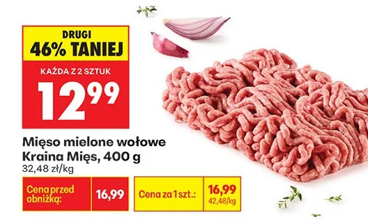 Mięso mielone wołowe promocja w Biedronka
