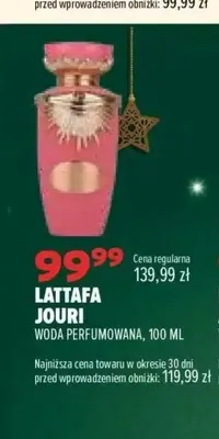 Woda perfumowana Lattafa Jouri promocja w Drogerie Natura