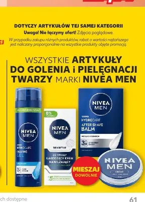 Artykuły do golenia i pielęgnacji twarzy Nivea Men promocja w Kaufland