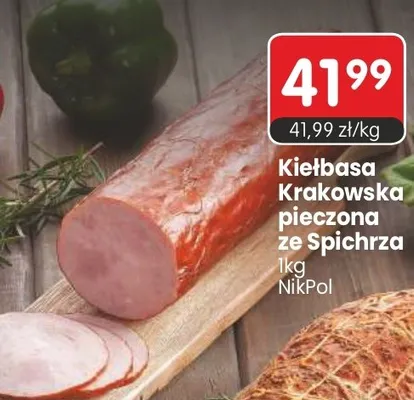 Kiełbasa krakowska pieczona ze Spichrza promocja w Market Point