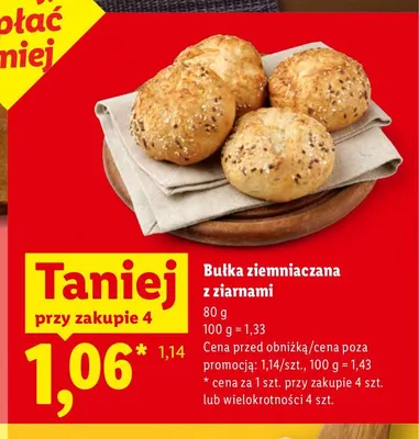Bułka ziemniaczana z ziarnami promocja w Lidl