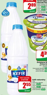 Śmietana 18% Primo Zott promocja w Dino